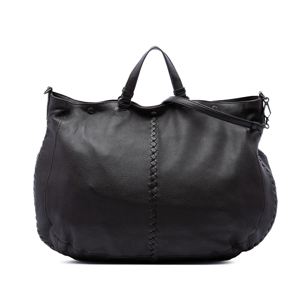 Pre-Loved Bottega Veneta Intrecciato Trimmed Cervo Deerskin Convertible Tote